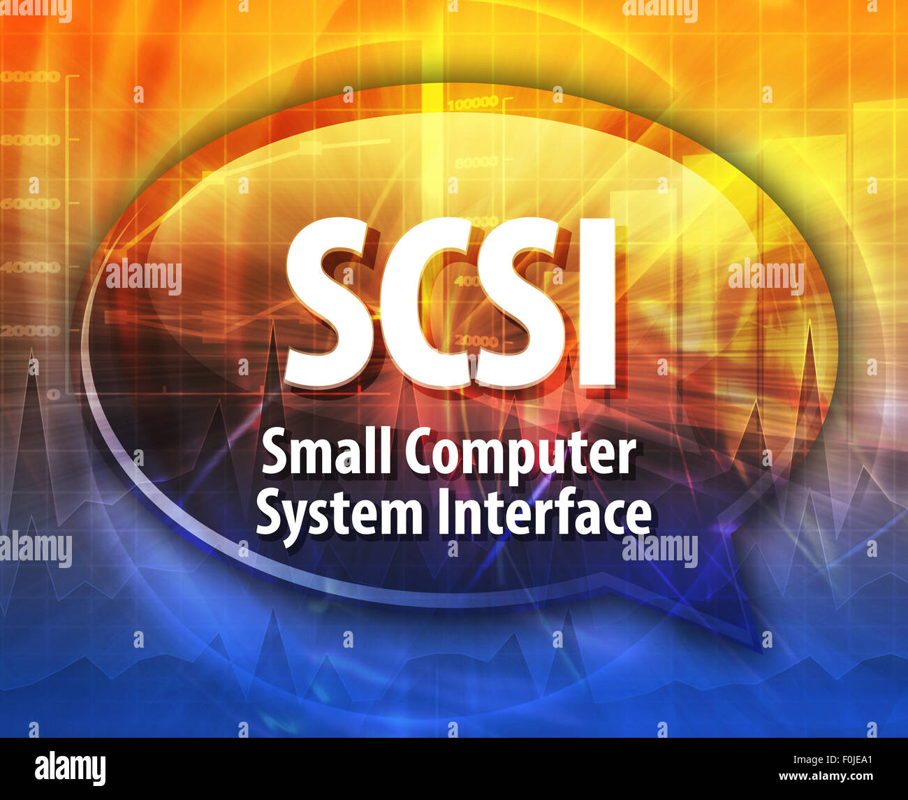 Speech bubble illustration of information technology acronym