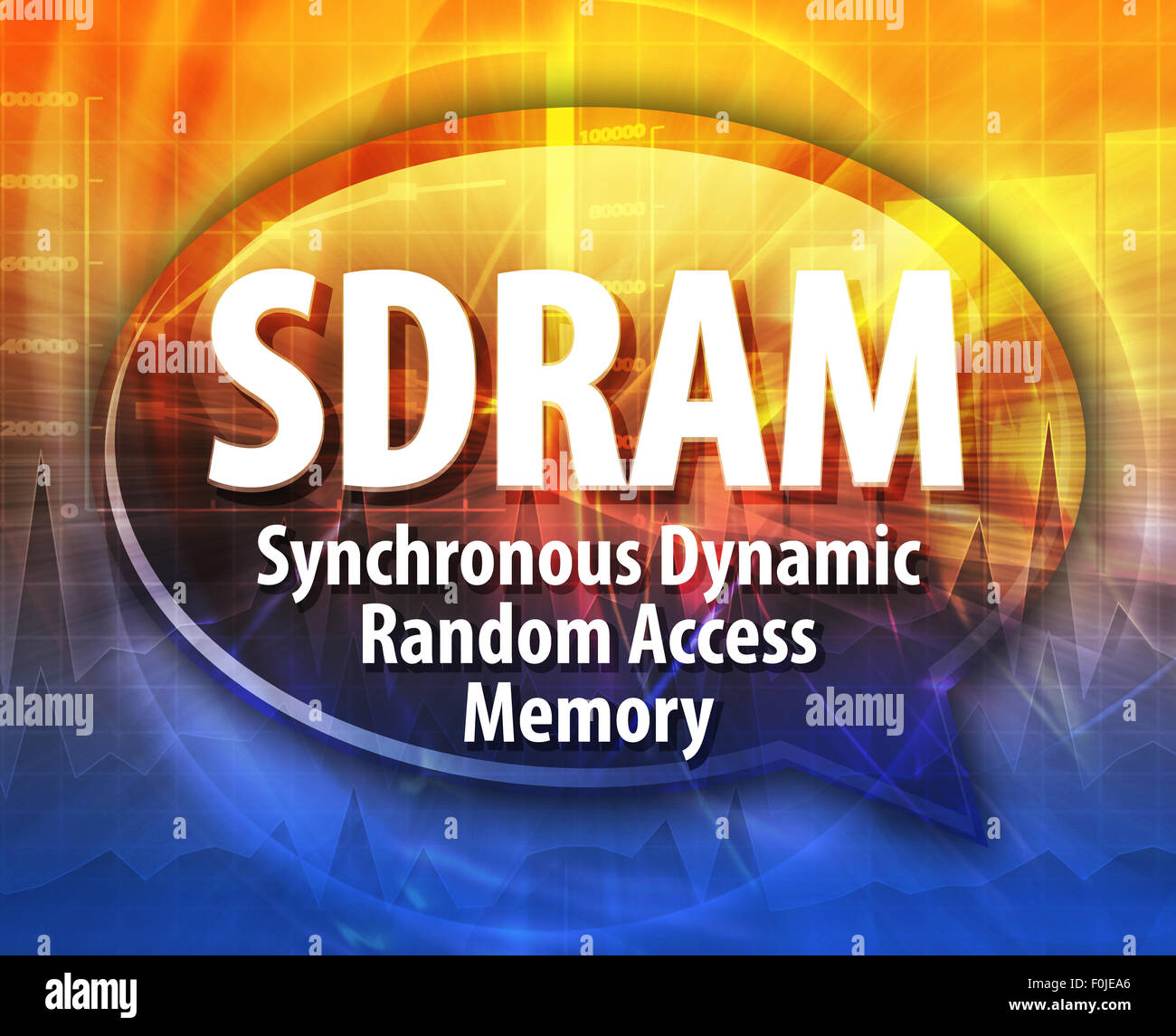 Speech bubble illustration of information technology acronym