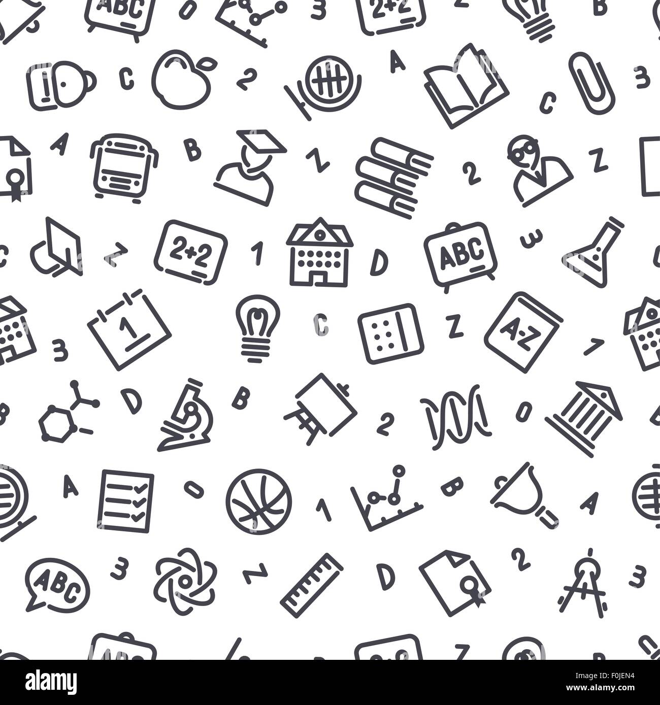 Education Seamless Pattern Stock Vector Image & Art Alamy