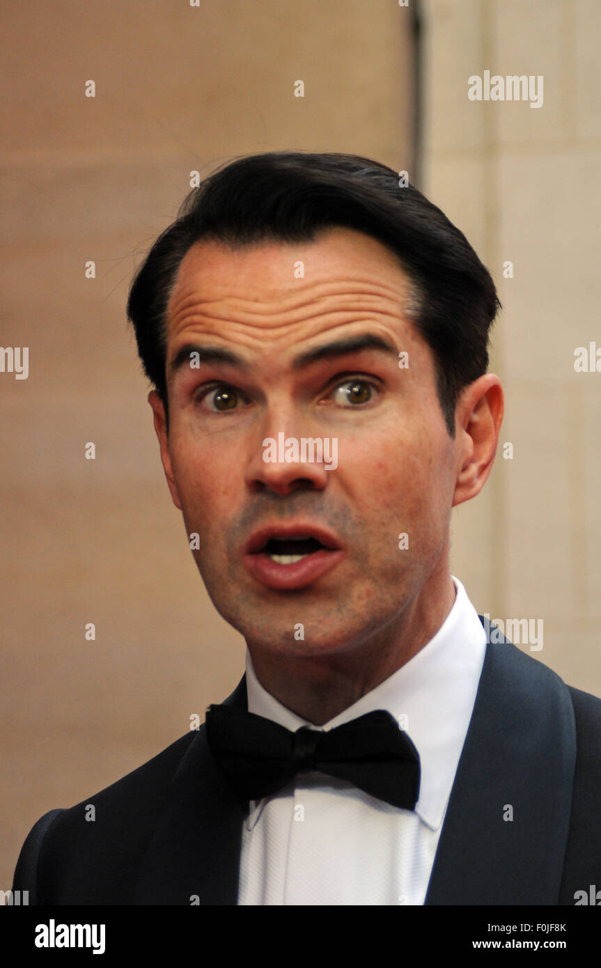 London,UK,5 August 2015,Jimmy Carr attends 'Carry Them Home' England Rugby Team dinner at Grosvenor Hotel before competing Webb Ellis cup on home turf. Stock Photo