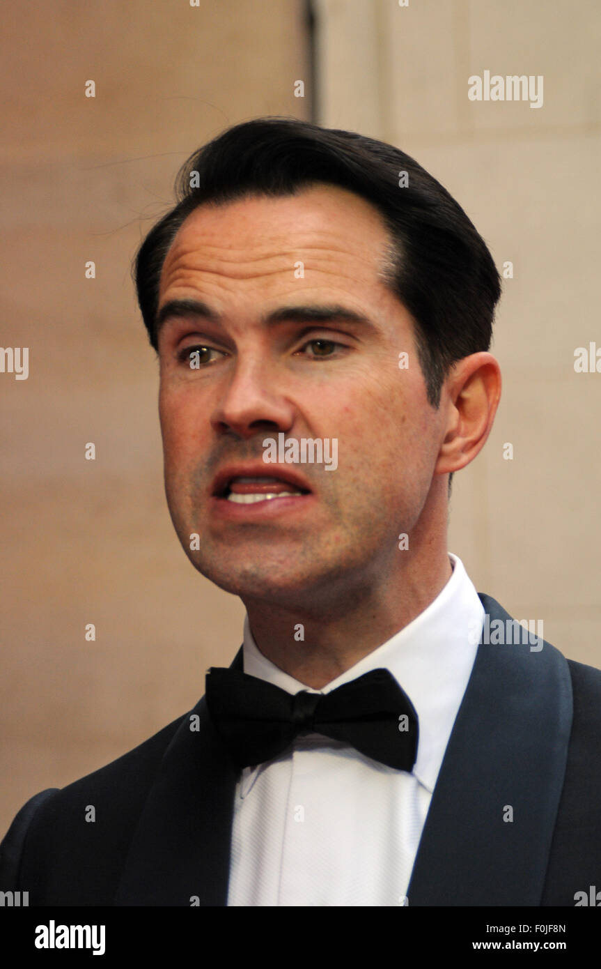 London,UK,5 August 2015,Jimmy Carr attends 'Carry Them Home' England Rugby Team dinner at Grosvenor Hotel before competing Webb Ellis cup on home turf. Stock Photo
