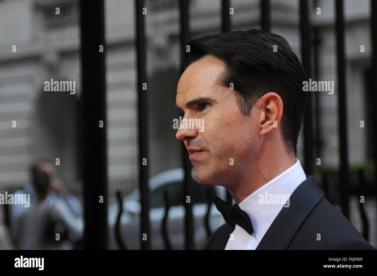 London,UK,5 August 2015,Jimmy Carr attends 'Carry Them Home' England Rugby Team dinner at Grosvenor Hotel before competing Webb Ellis cup on home turf. Stock Photo