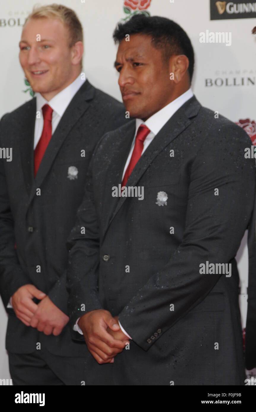 London, UK, 5 August 2015, Maco Vunipola attends  'Carry Them Home' England Rugby Team dinner at Grosvenor Hotel before competin Stock Photo