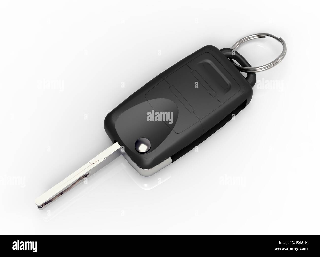 car key isolated on a white background. Stock Photo