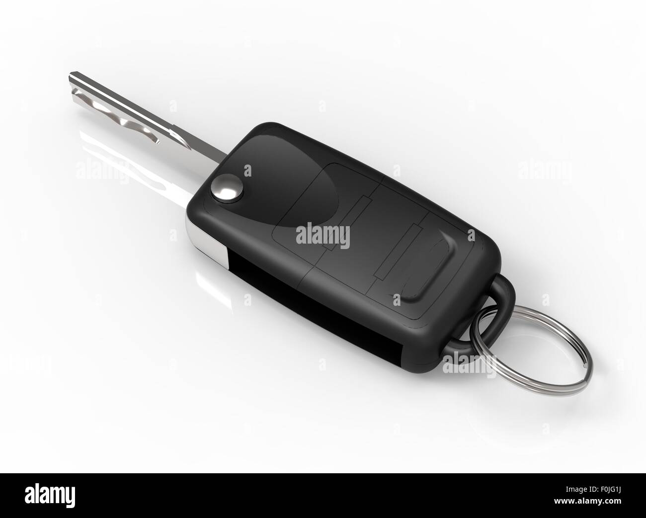 car key isolated on a white background. Stock Photo