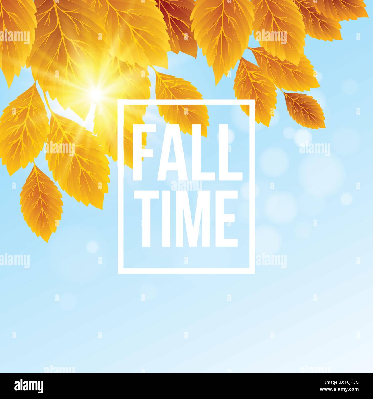 Autumn typographic. Fall leaf. Vector illustration Stock Vector