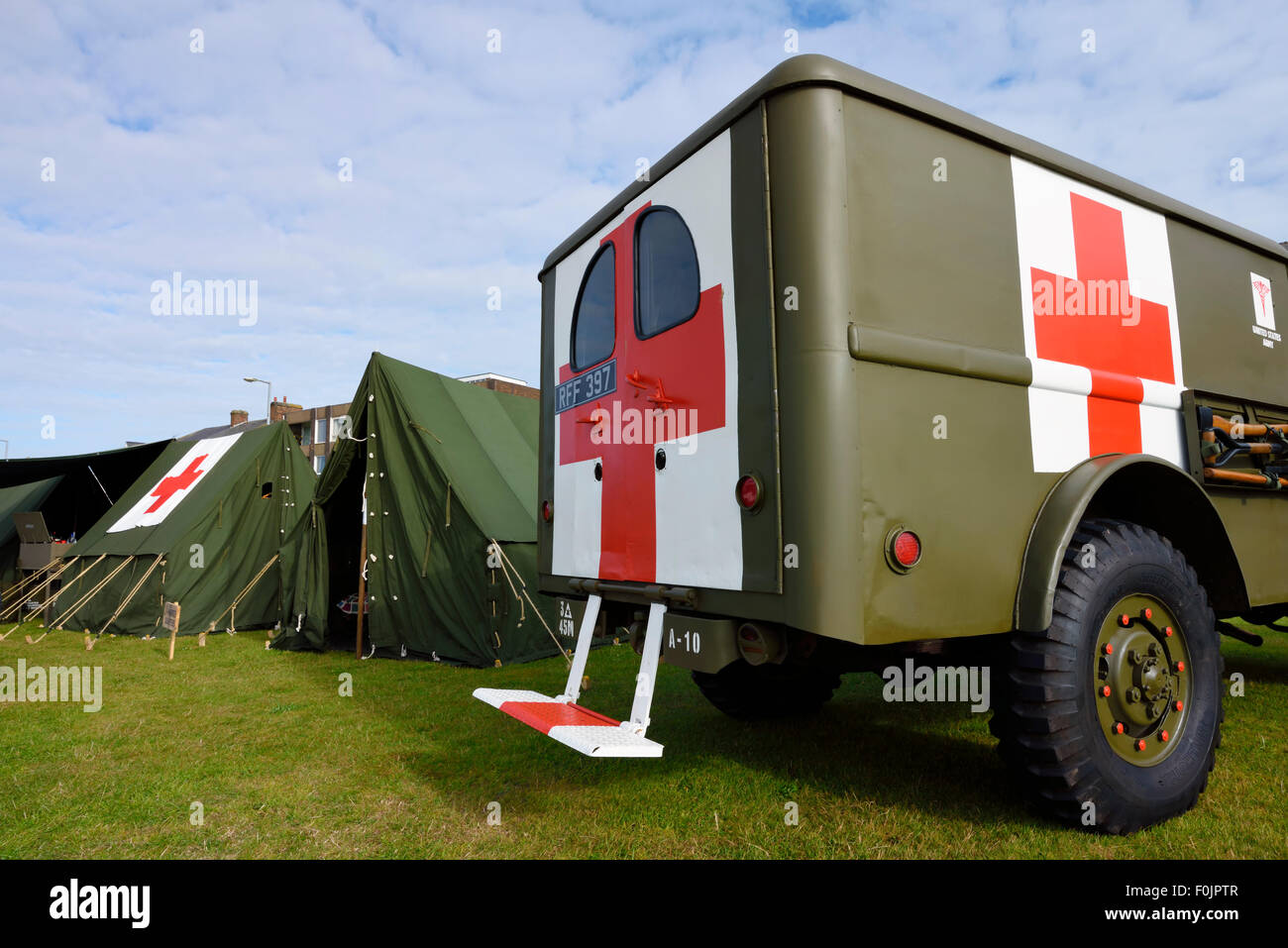 World War 2 ambulance and field hospital Stock Photo - Alamy