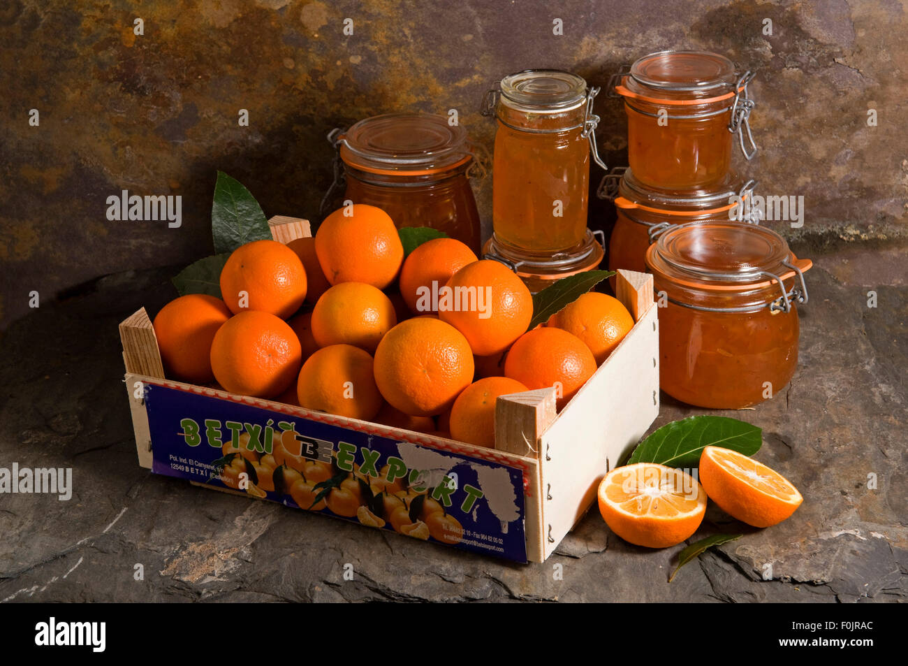 Marmalade making ingredients including Seville oranges Stock Photo Alamy