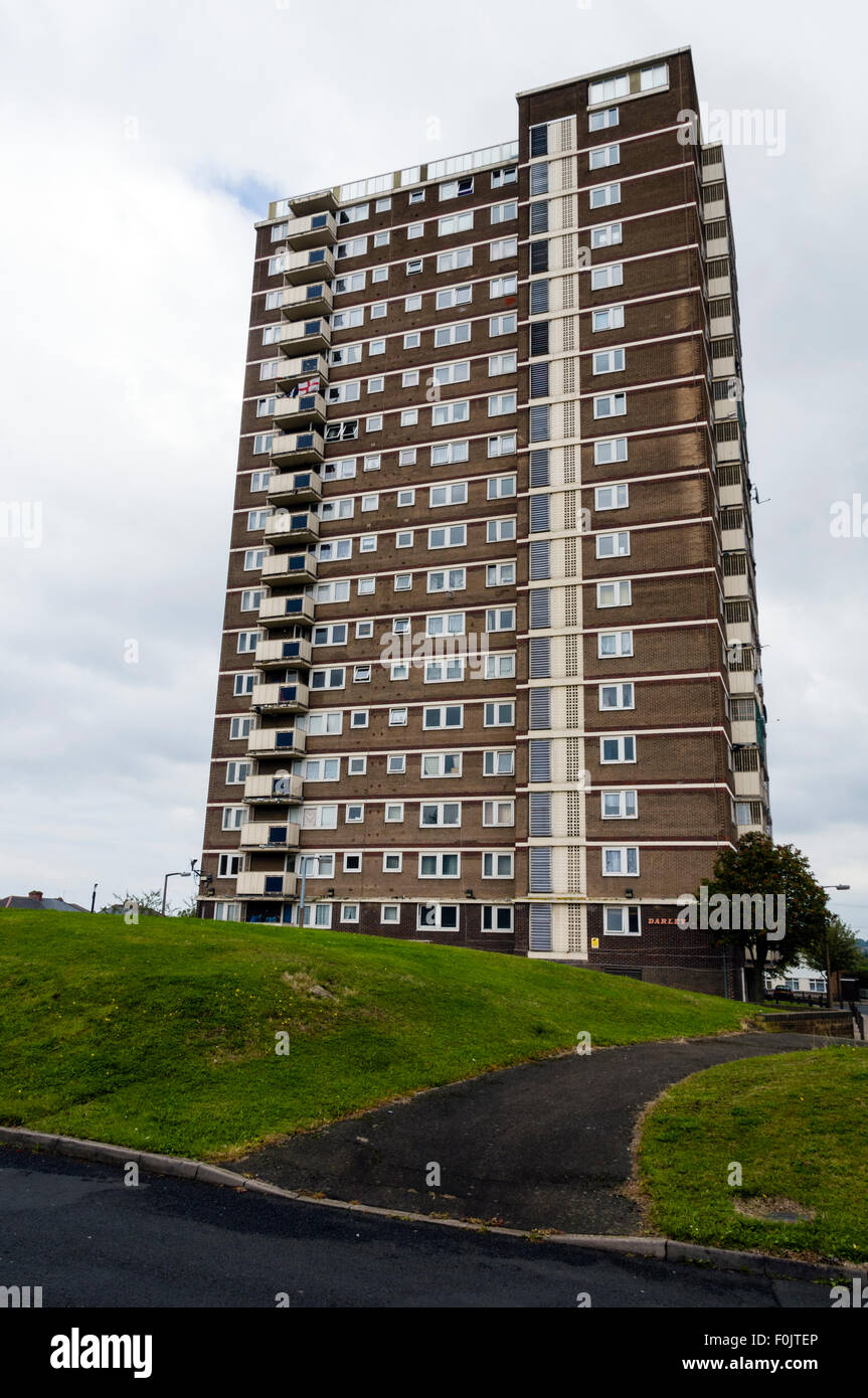 Darley house, high rise flats, Oldbury, West Midlands Stock Photo