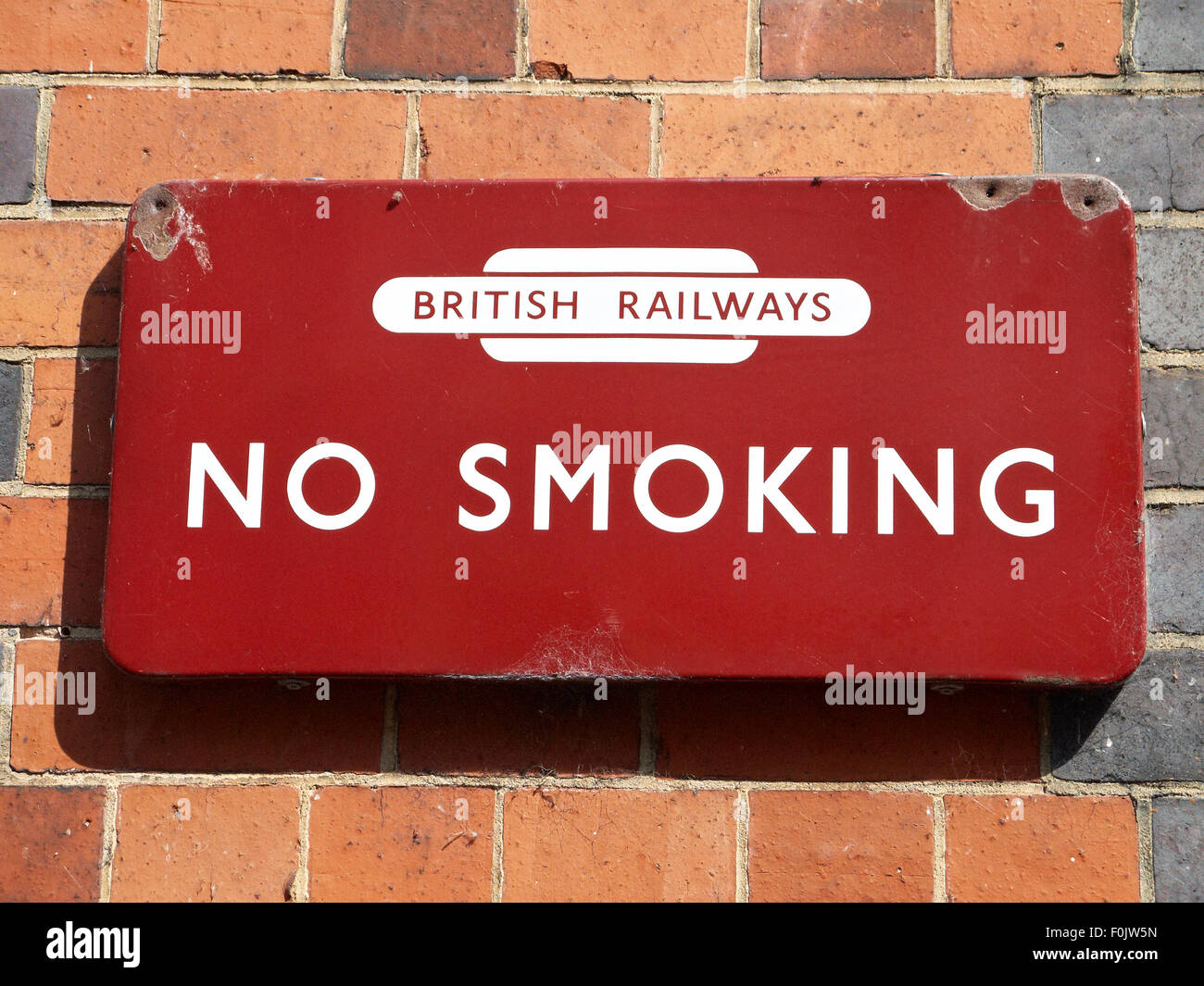 British Railways No Smoking sign Stock Photo