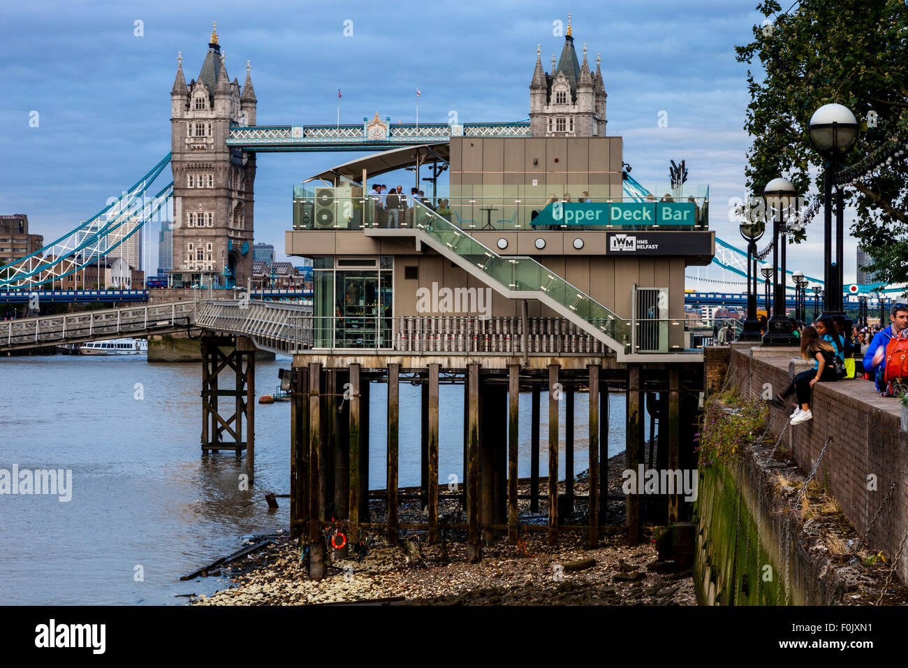 The Upper Deck Riverside Bar, London, England Stock Photo - Alamy