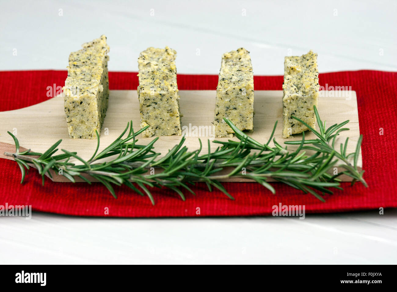 Baked polenta "taragna" (corn and buckwheat flours) with italian cheese