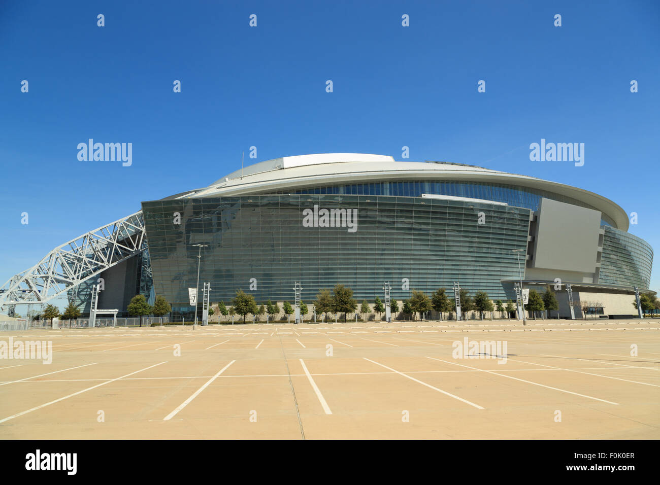 A photograph of AT&T Stadium, formerly known as Cowboys Stadium, in