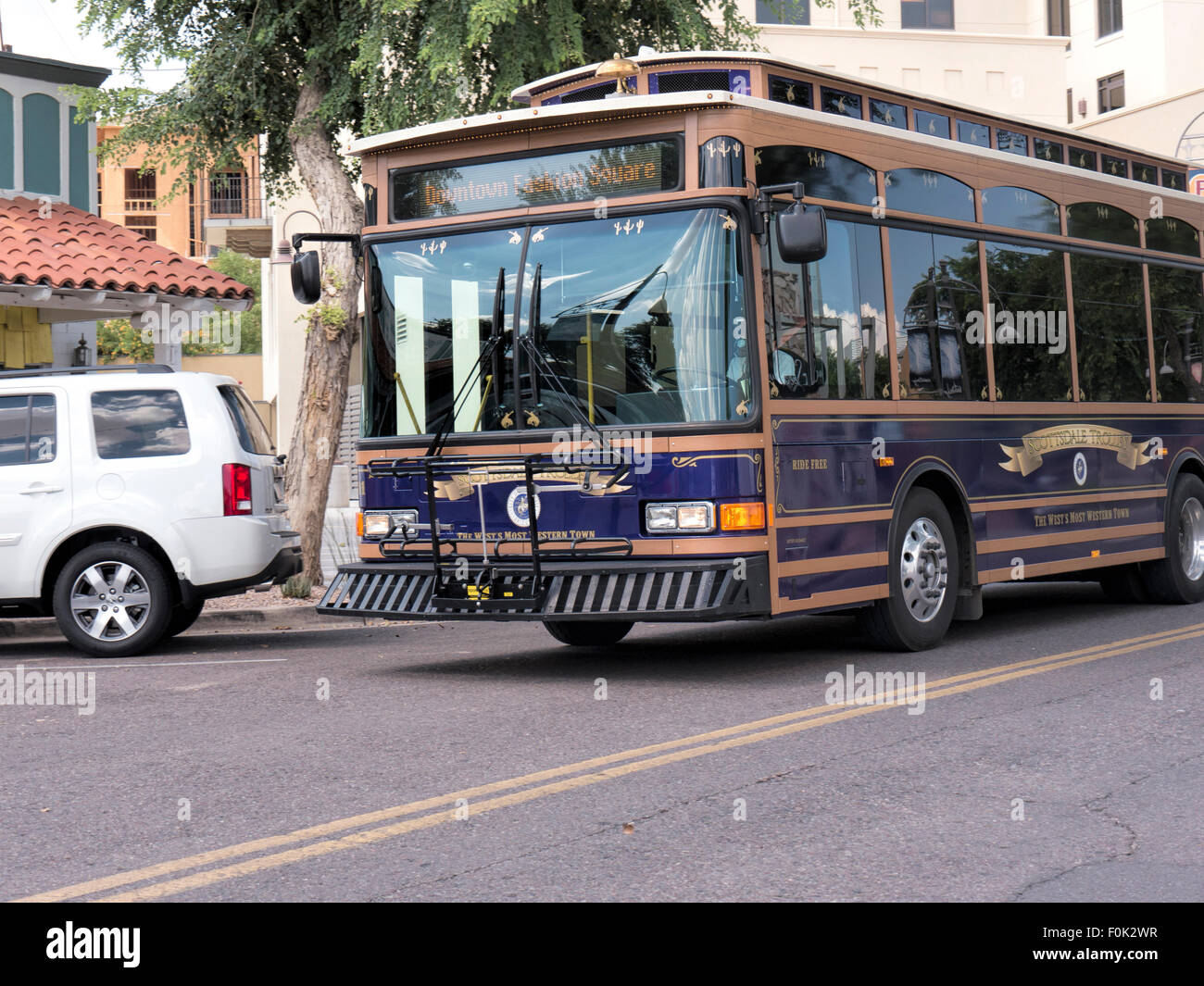 Free Trolley around Scottsdale is in Arizona on the outskirts of Phoenix in  the USA Stock Photo - Alamy