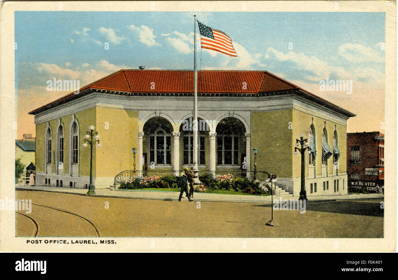 Post office, Laurel, Miss Stock Photo Alamy