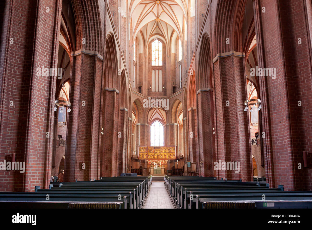 interior of the protestant St. Nicolai church, Hanseatic Town of ...