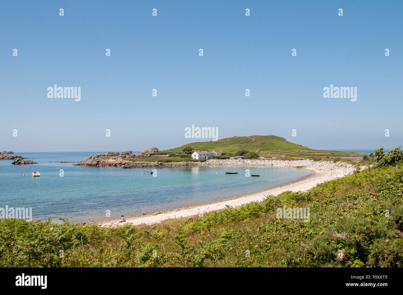 Secluded bay on Bryher, Isles of Scilly Stock Photo Alamy