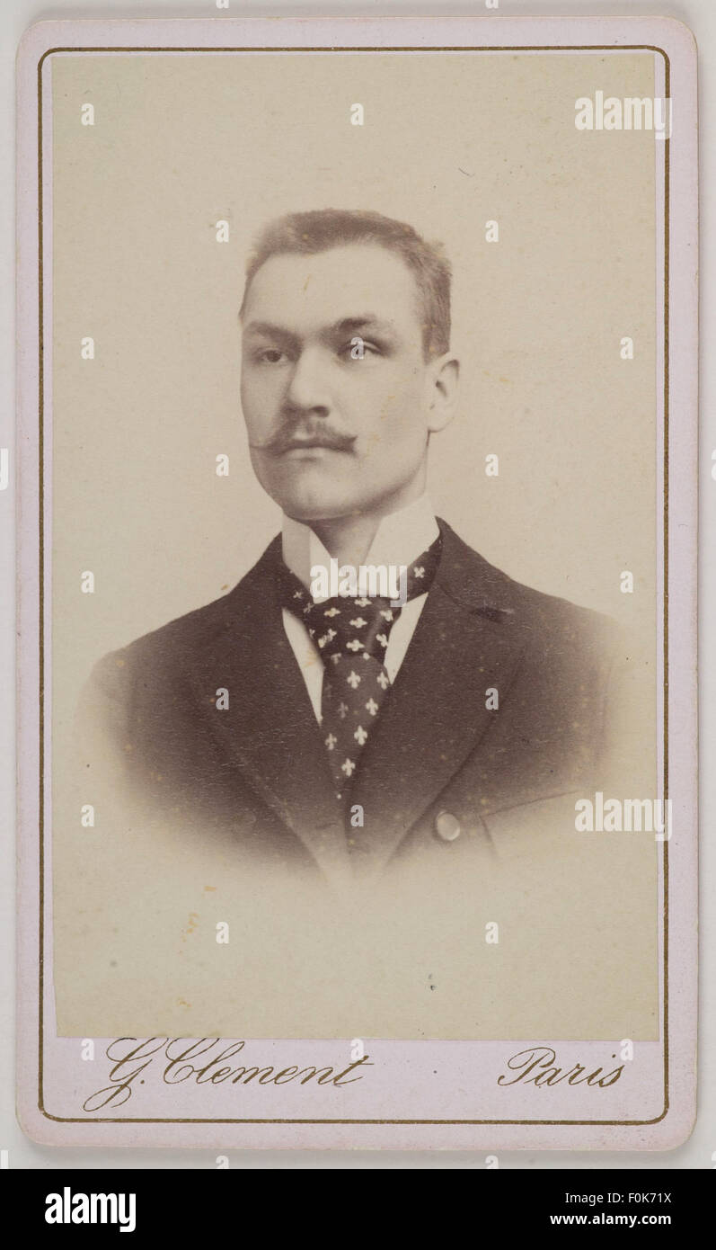 Portrait of Axel Gallén in Paris, 1889; print 2 of the photograph. Portrait of Axel Gallén in Paris, 1889; print 2 of Stock Photo
