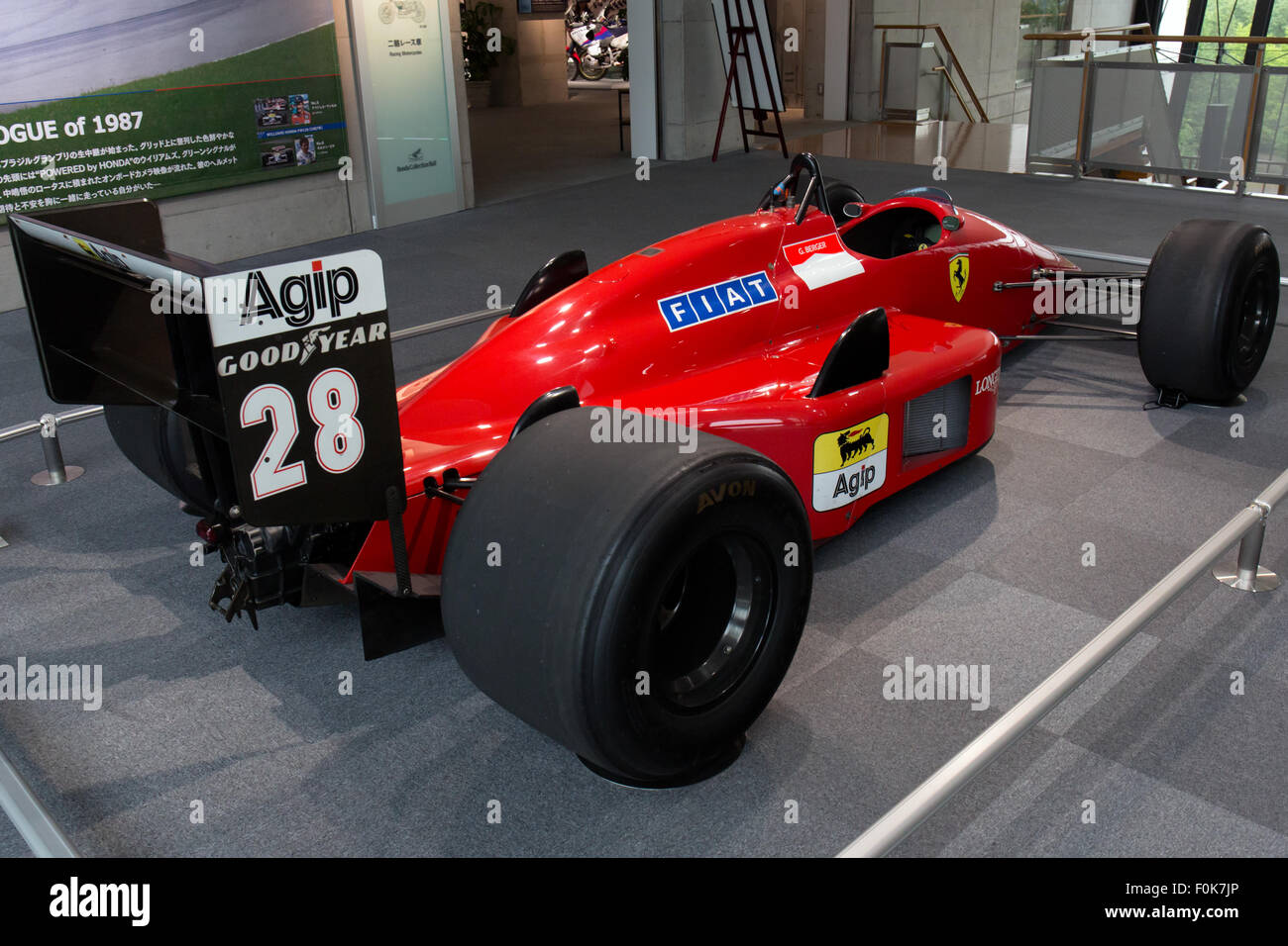Ferrari F1-87 rear-right1 2015 Honda Collection Hall Stock Photo