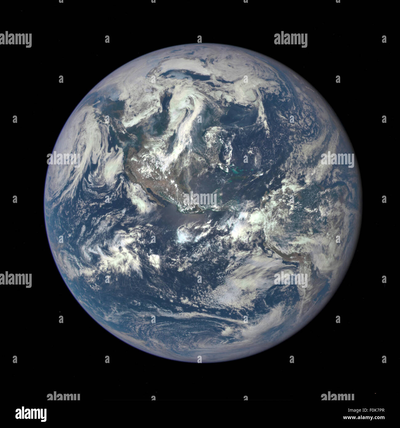 NASA Captures 'EPIC' Earth Image Stock Photo