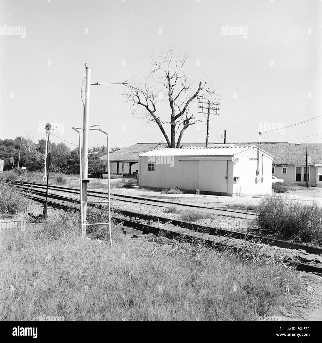 Title [Missouri Pacific Railroad Station, Denison, Texas] Stock Photo