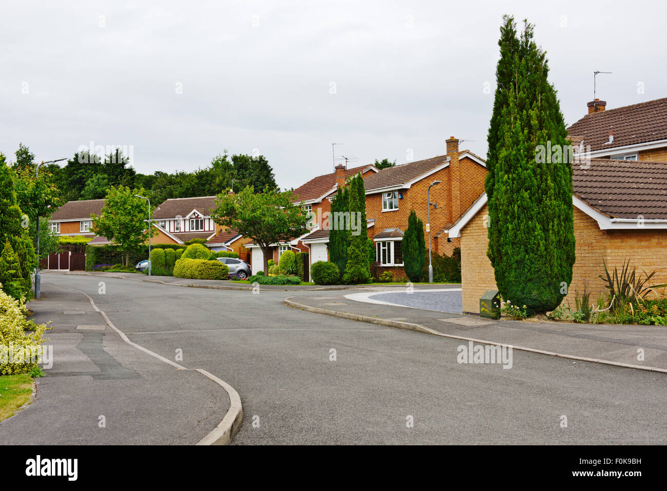 Modern suburban houses on housing estate, Stapleford, Derbyshire Stock Photo