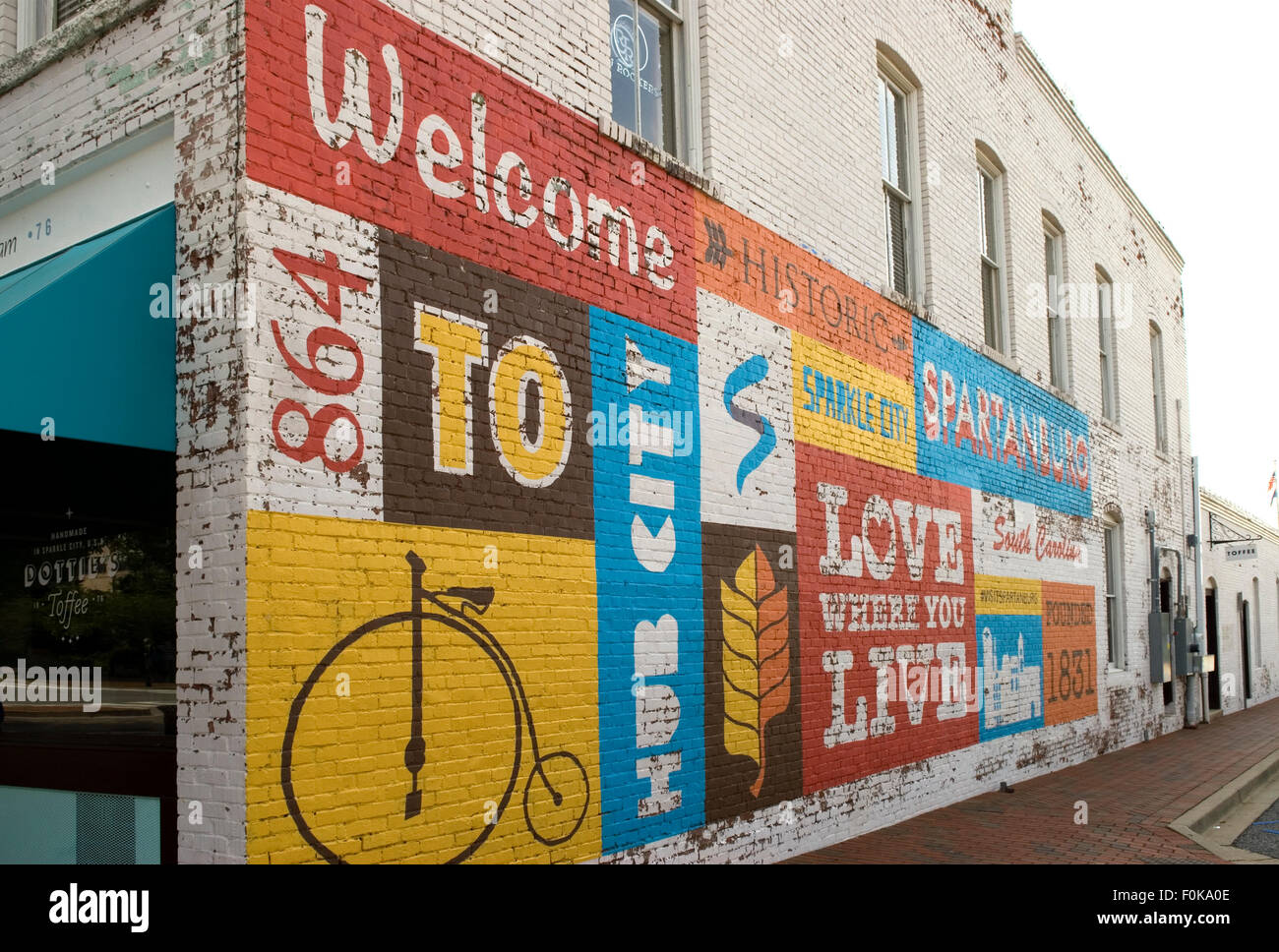 Historic downtown building mural spartanburg south carolina hires