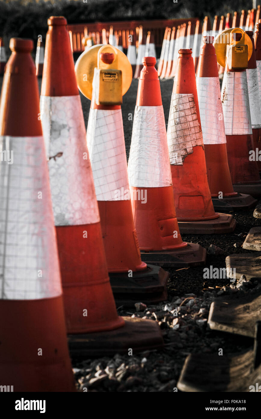 Traffic cones Stock Photo