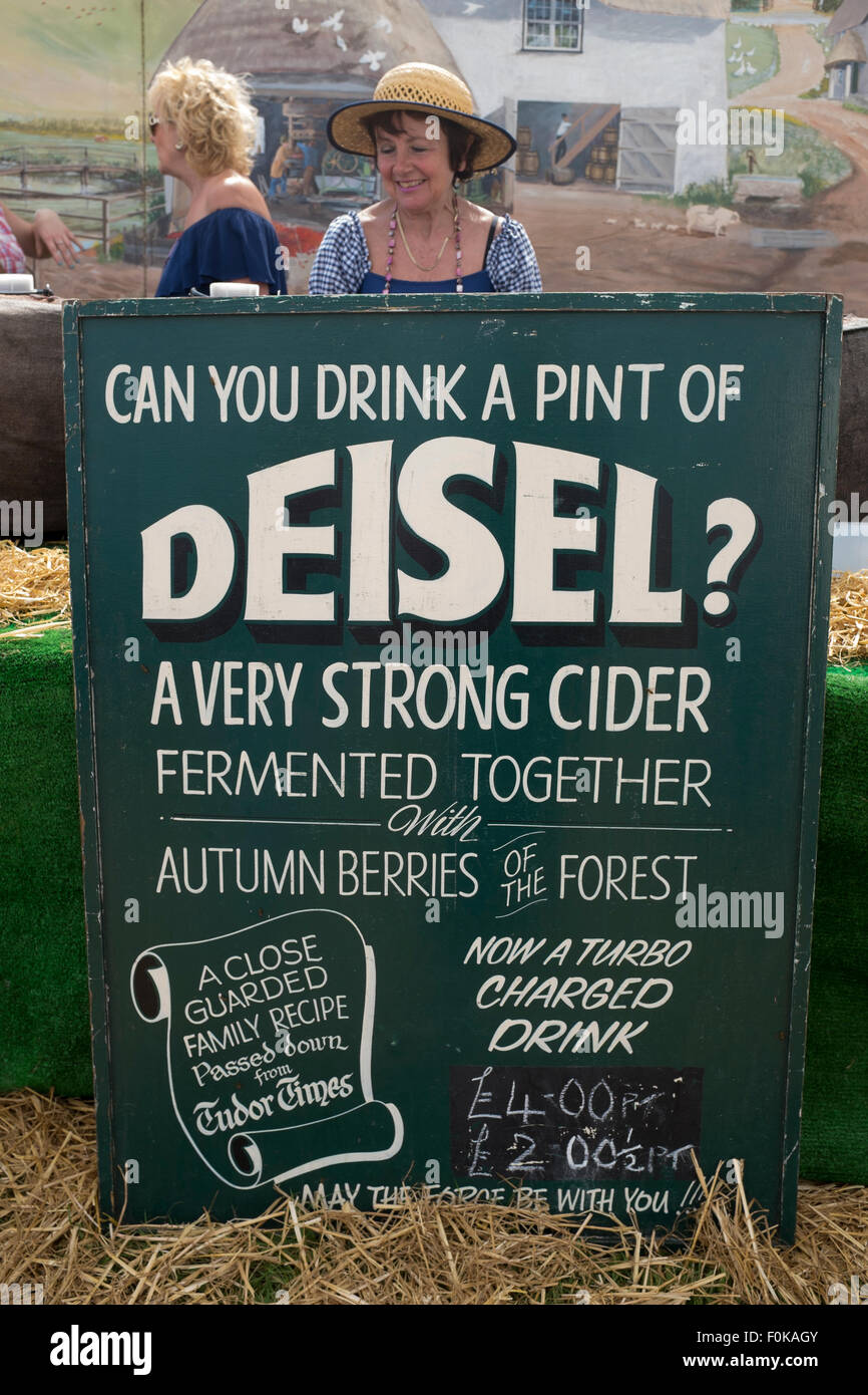 Cider Stall at the Isle of Wight Garlic Festival England UK Stock Photo