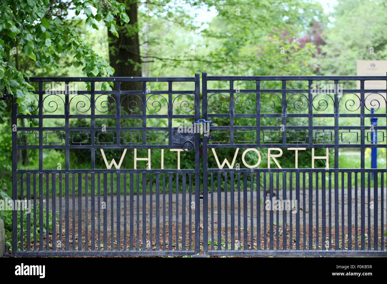 Gates of Whitworth Park in Darley Dale near Matlock Stock Photo Alamy