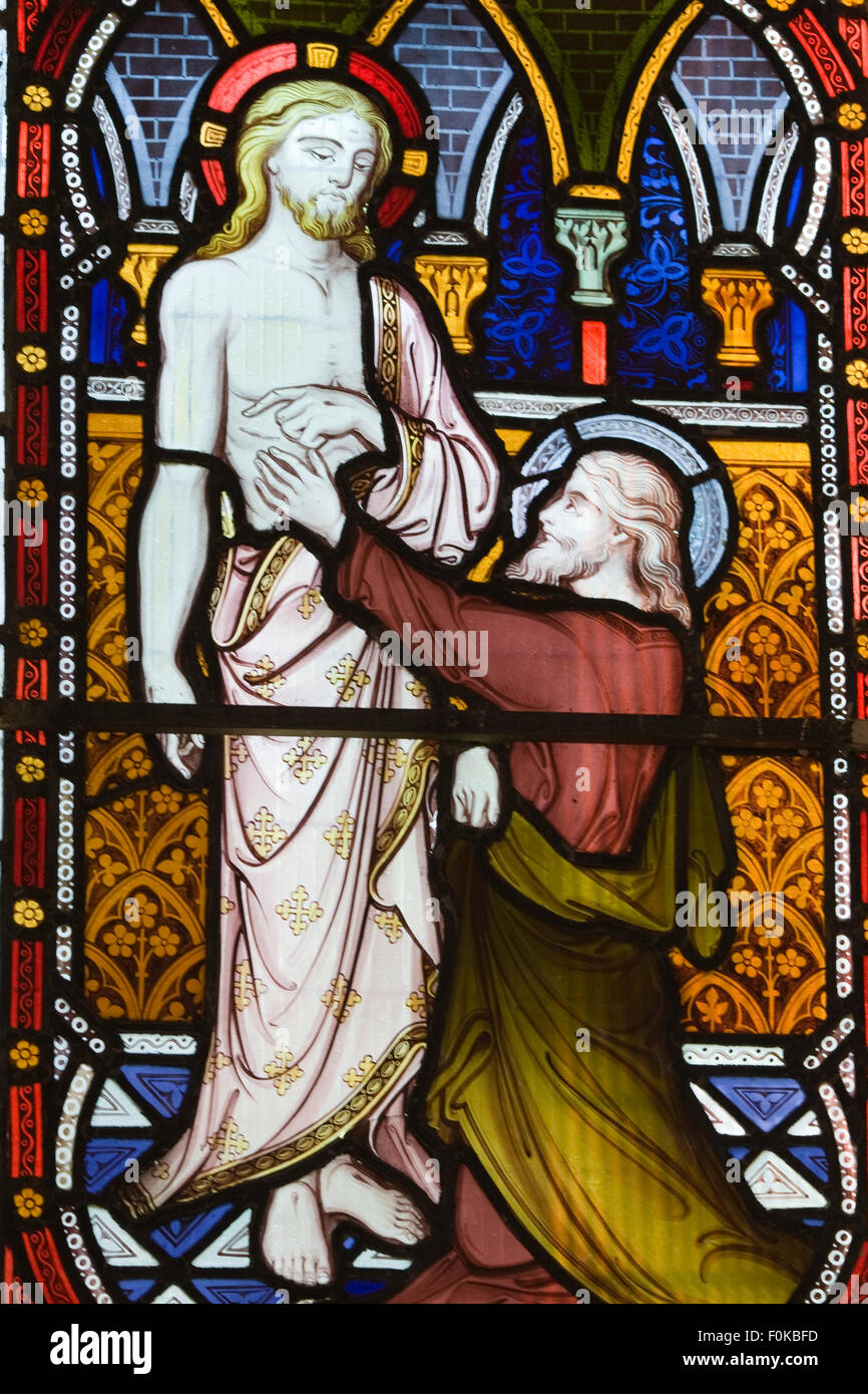 A Stained Glass Window in a church Stock Photo - Alamy