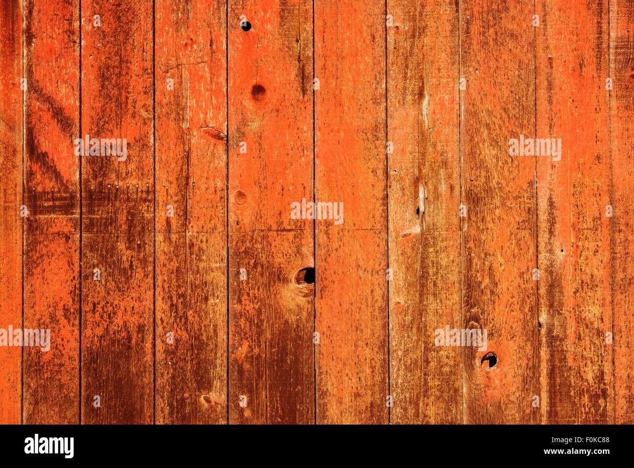 Red Painted Wood Background. Aged Red Painted Planks Wooden Wall