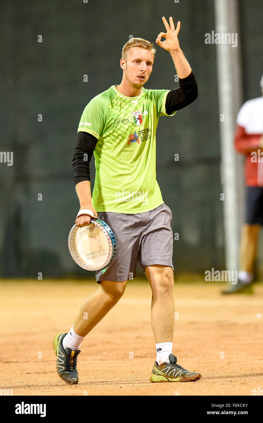 Noarna, Trento, Italy. 16th Aug, 2015. Tamburello Serie A Italian