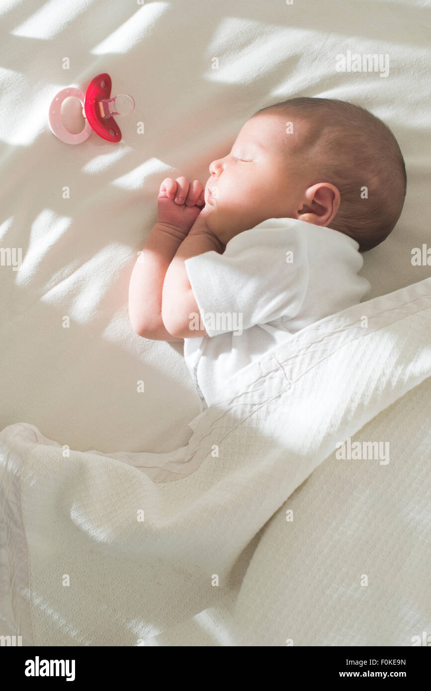 Sleeping baby girl Stock Photo Alamy