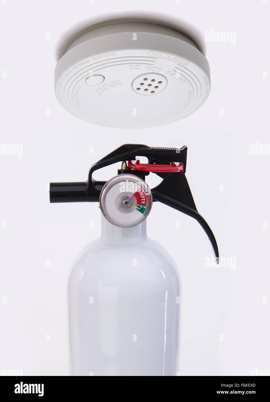Smoke detector with alarm for fire safety Stock Photo - Alamy