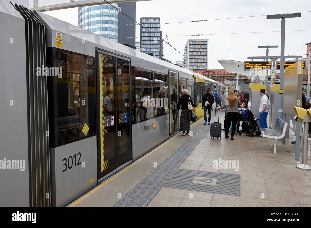 metrolink tram in victoria station Manchester England UK Stock Photo