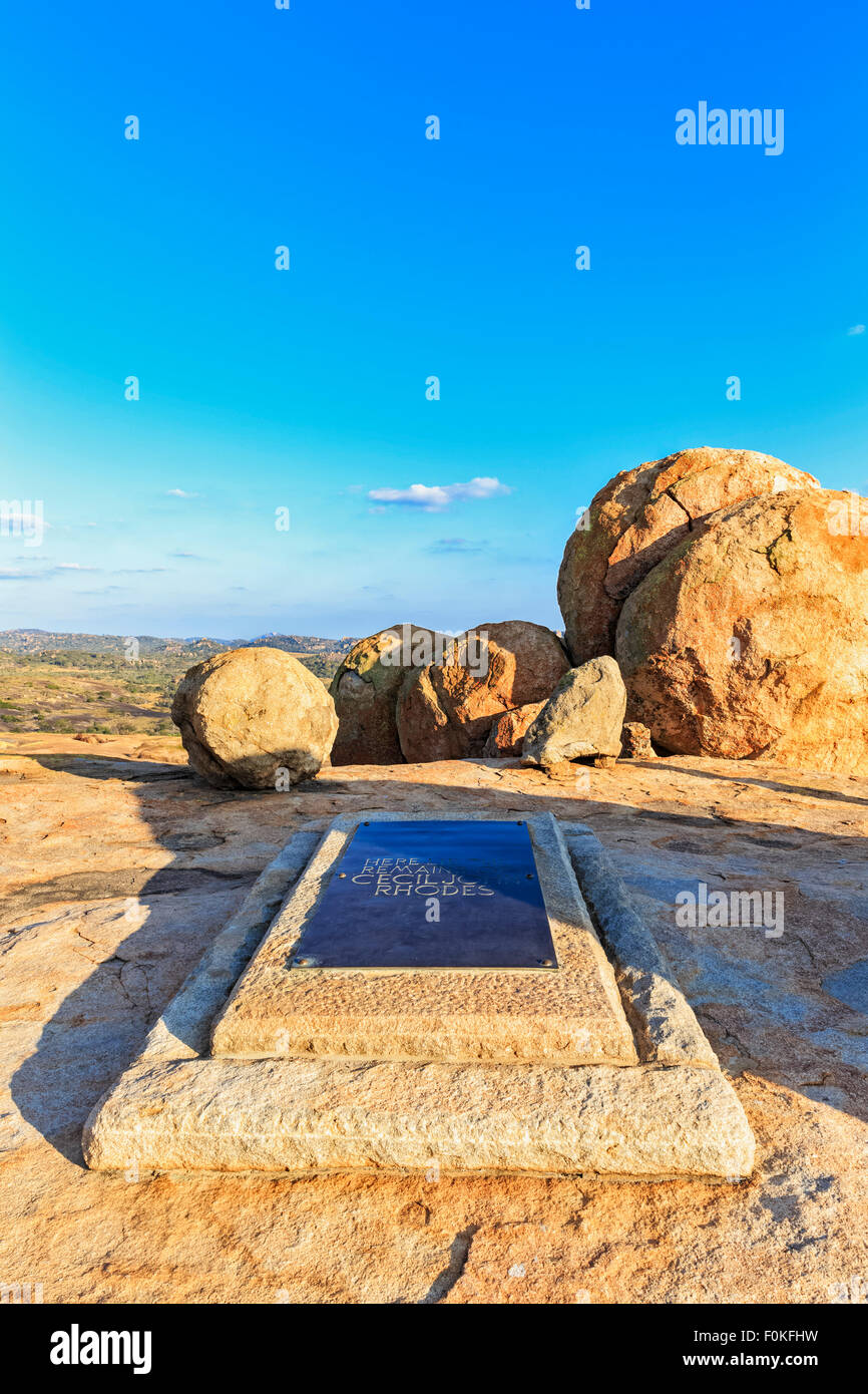 Africa, Zimbabwe, Matobo National Park, Tomb of Cecil Rhodes Stock Photo