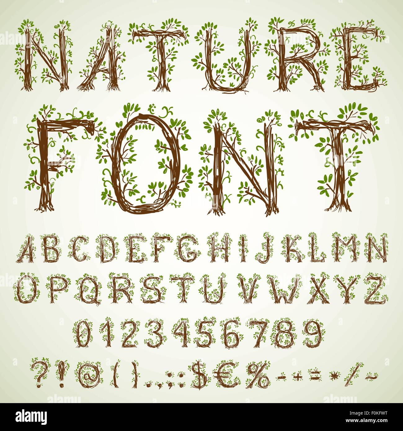 Шрифт в природном стиле. Шрифт в стиле эко. Экологический шрифт. Красивый природный шрифт