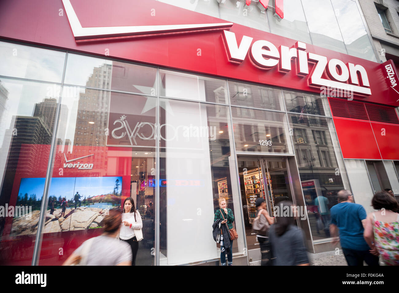 A brand new Verizon Wireless store in New York on Tuesday, August 11