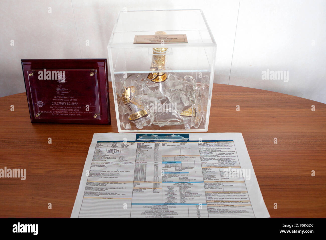 Celebrity Eclipse Ceremonial ship launching christening champagne