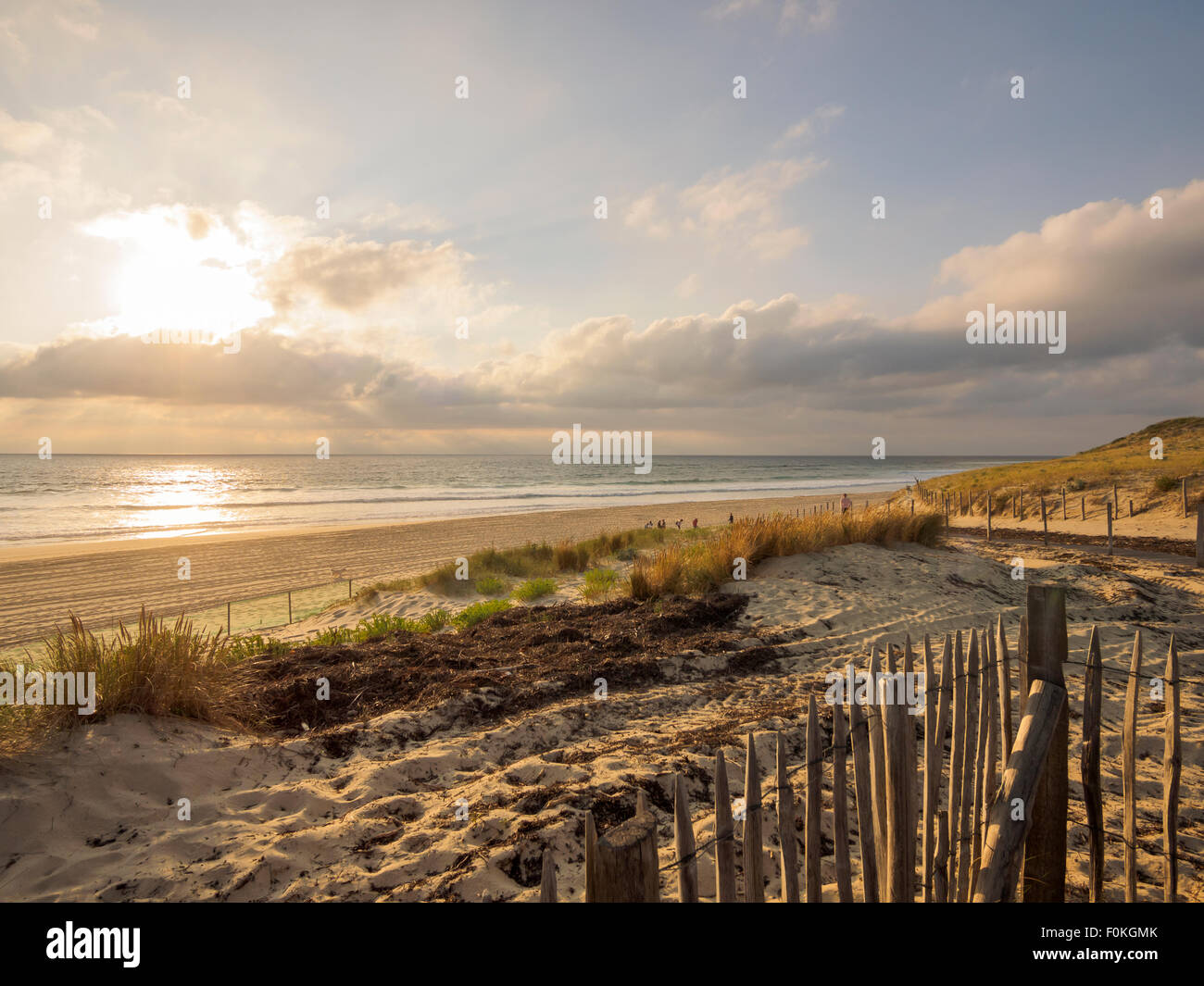 Contis France, Contis-Plage, view to the beach at twilight Stock Photo - Alamy