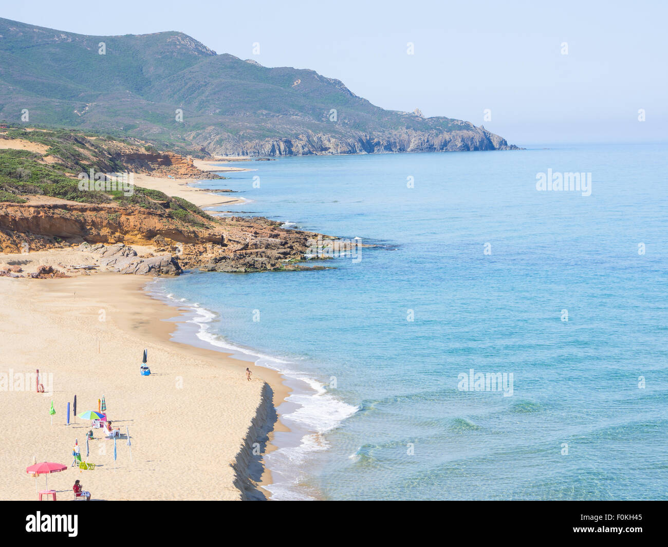 Sardinia wild sunset. Beach in west coast of Sardinia Arbus Green Coast Stock Photo Alamy