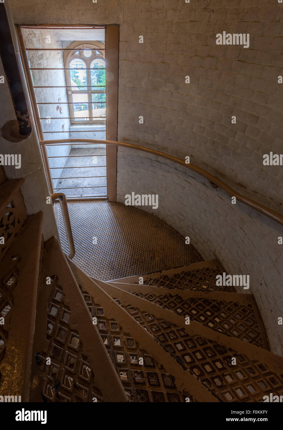 Interior circular stairway in North Tower of Navesink Twin Lights