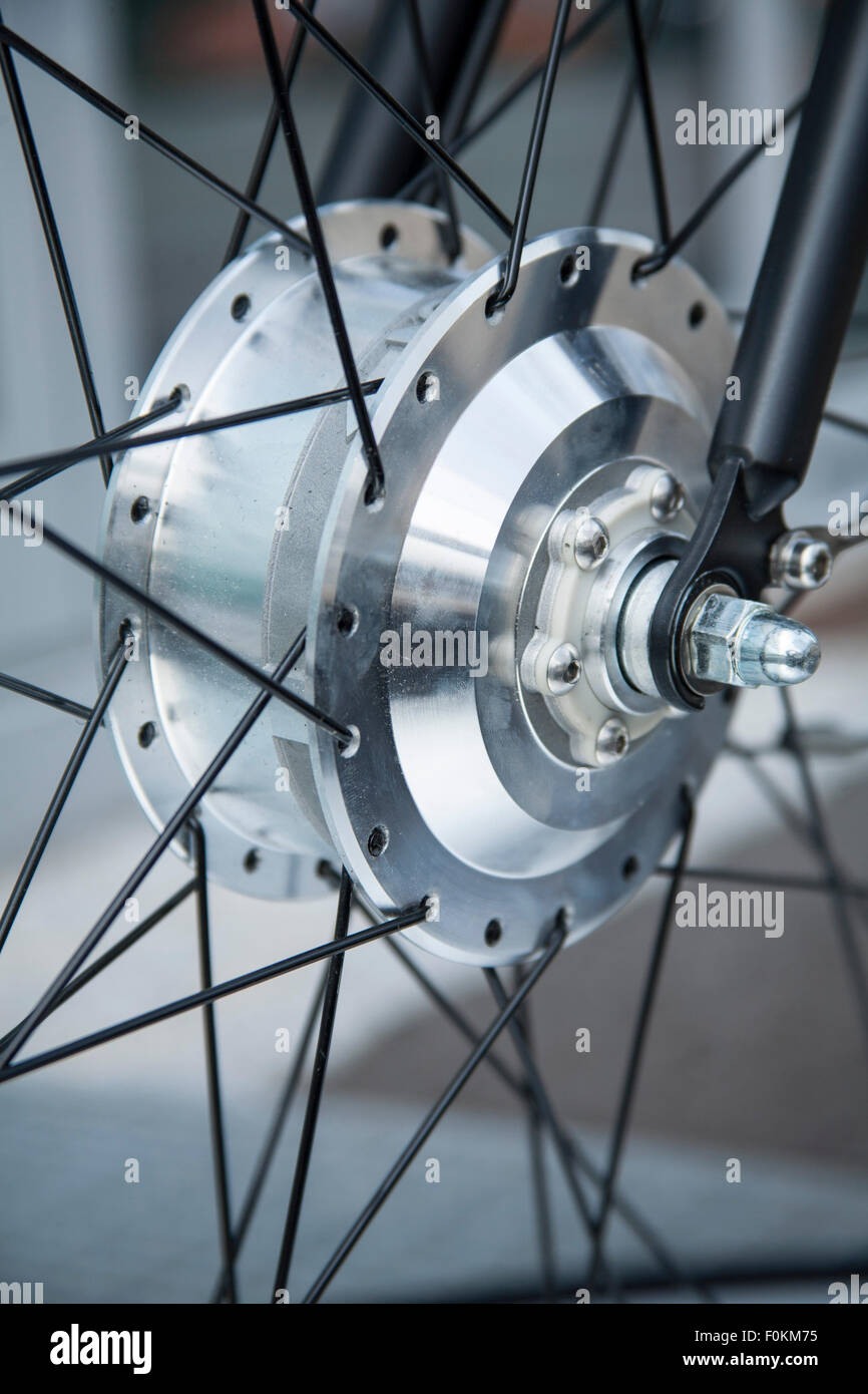 Detail of electric bicycle Stock Photo Alamy