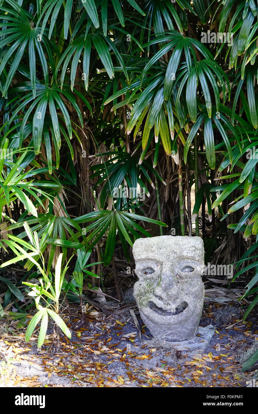 Smiley face rock in Washington Oaks Gardens State Park, Florida, Flagler county Stock Photo Alamy