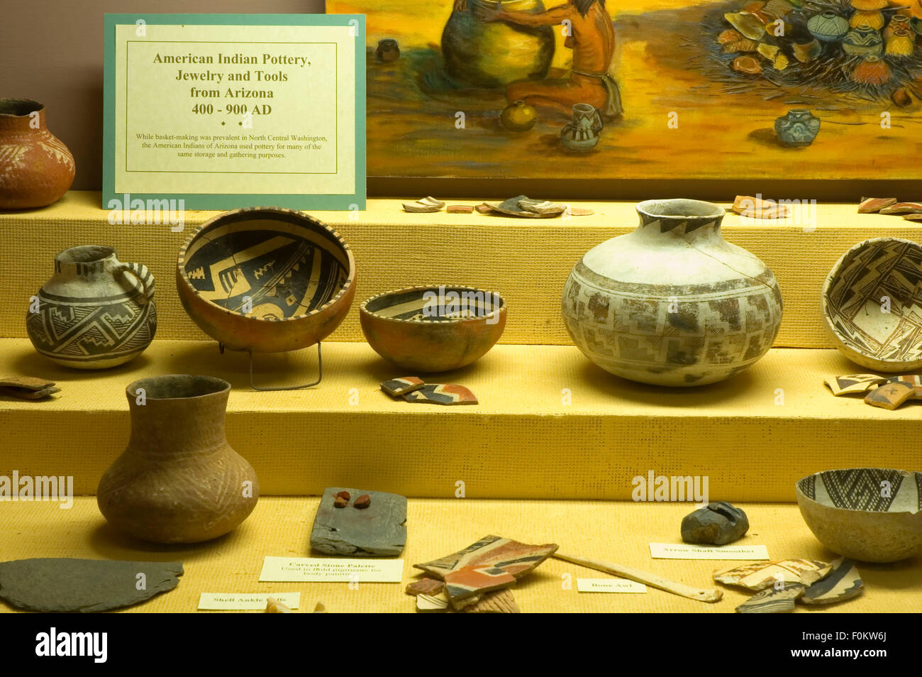Native American museum with ancient artifacts