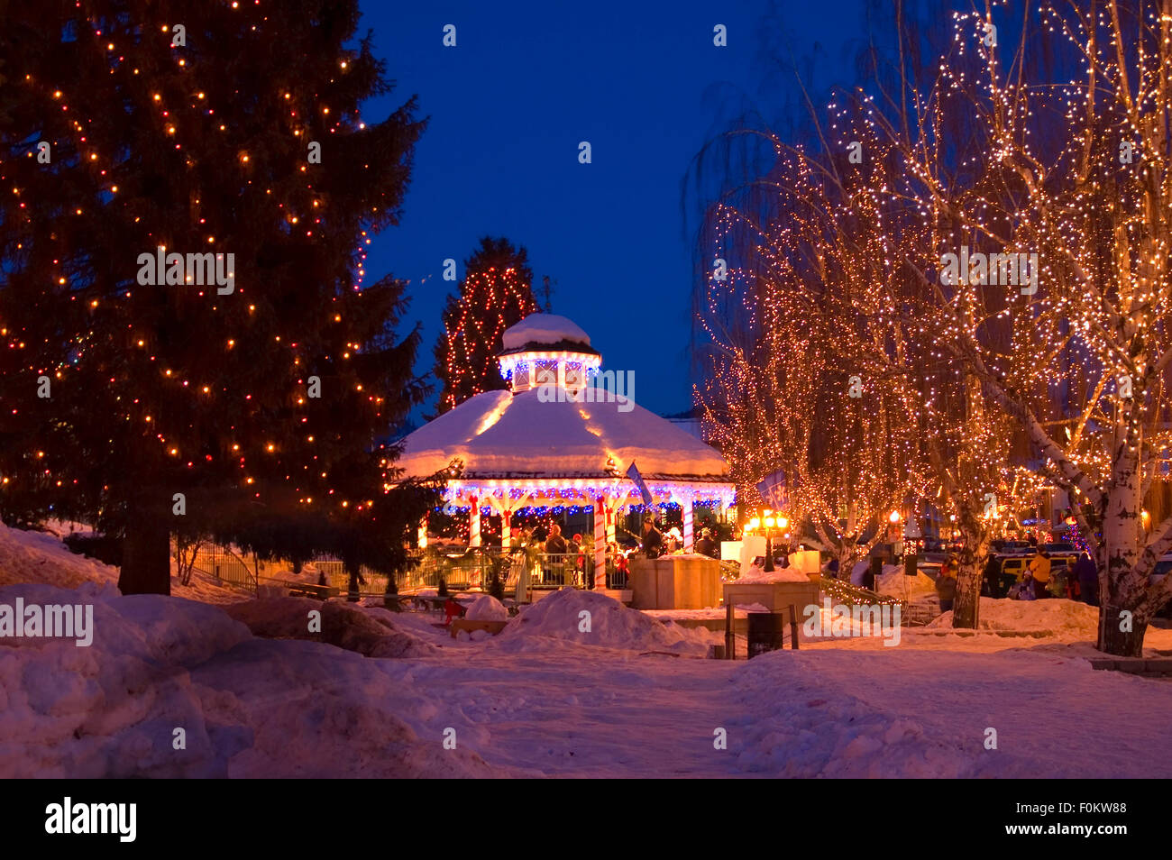 Gazebo, Front Street Park, Leavenworth, Washington Stock Photo Alamy