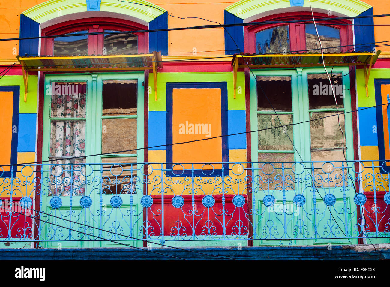 Caminito street colorful houses and architecture in La boca town neighborhood, Buenos Aires, Argentina Stock Photo