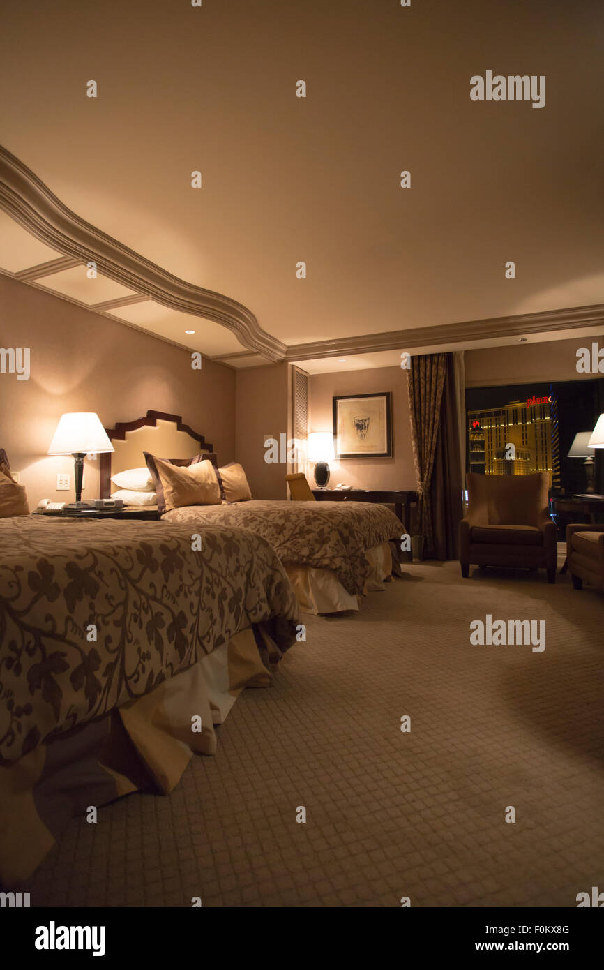 Bellagio Hotel Room Interior At USA. Stock Photo, Picture and Royalty Free  Image. Image 81525660.
