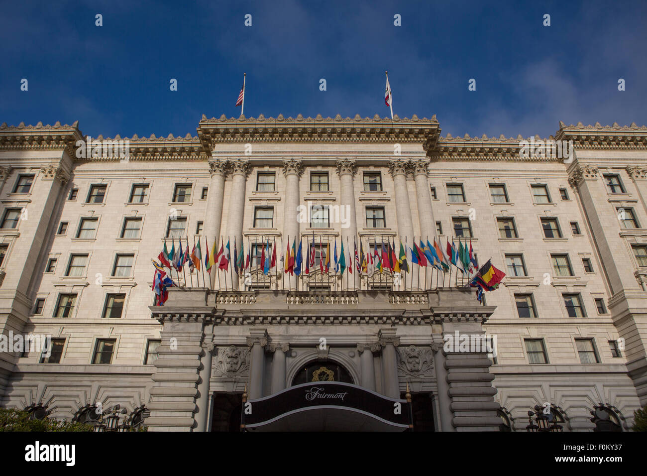 The Fairmont San Francisco Hotel a luxury hotel atop Nob Hill Stock